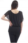 TOP BICOLORE S9207 NOIR