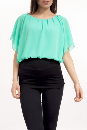 TOP, ZWEIFARBIGER S9207 PASTELL GRÜN