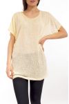 TOP SCHIENA in PIZZO S9239 GIALLO