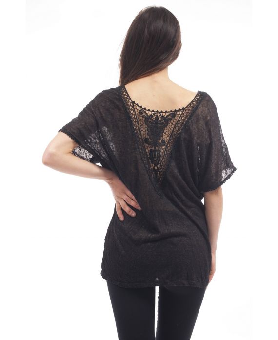 TOP DOS GUIPURE S9239 NOIR