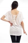 TOP DOS GUIPURE S9239 BLANC
