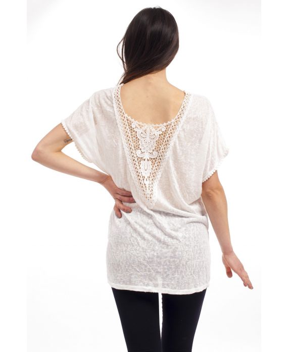 TOP DOS GUIPURE S9239 BLANC