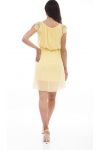 ROBE DENTELLE S9211 JAUNE