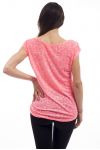 T-SHIRT WRITING S9208 CORAL