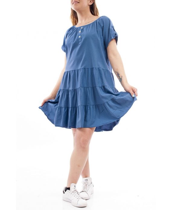 PLUS SIZE DRESS GT1099 BLUE
