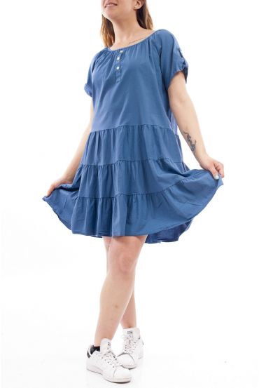 GRANDE TAILLE ROBE GT1099 BLEU