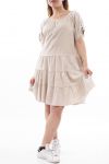 GRANDE TAILLE ROBE GT1099 BEIGE