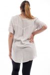 DI GRANDI DIMENSIONI CAMICETTA CON PIZZO-UP GT1083 GRIGIO