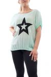 PLUS SIZE T-SHIRT STAR GT1080 PASTEL GREEN