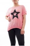 GRANDE TAILLE T-SHIRT ETOILE GT1080 CORAIL