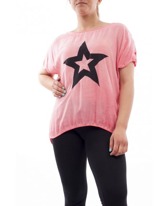 GRAN TAMAÑO DE LA CAMISETA DE LA ESTRELLA GT1080 CORAL