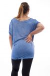 PLUS SIZE T-SHIRT STAR GT1080 BLUE