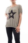 PLUS SIZE T-SHIRT STAR GT1080 MILITARY GREEN