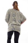 GRANDE TAILLE TUNIQUE IMPRIMEE GT1086 TAUPE