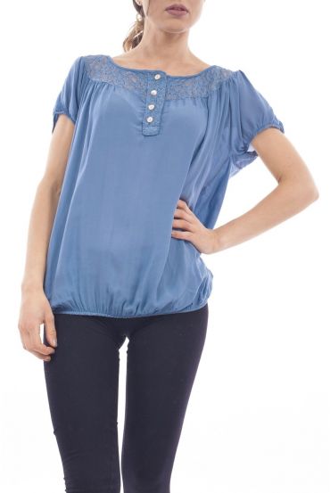 LACE TOP S9245 BLAUW