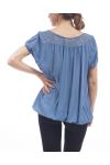 LACE TOP S9245 BLAUW