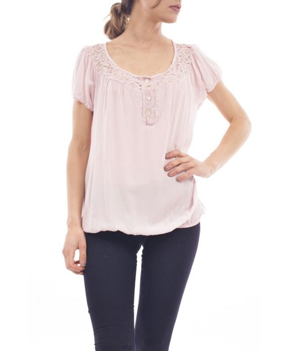 TOP de ENCAJE S9245 ROSA