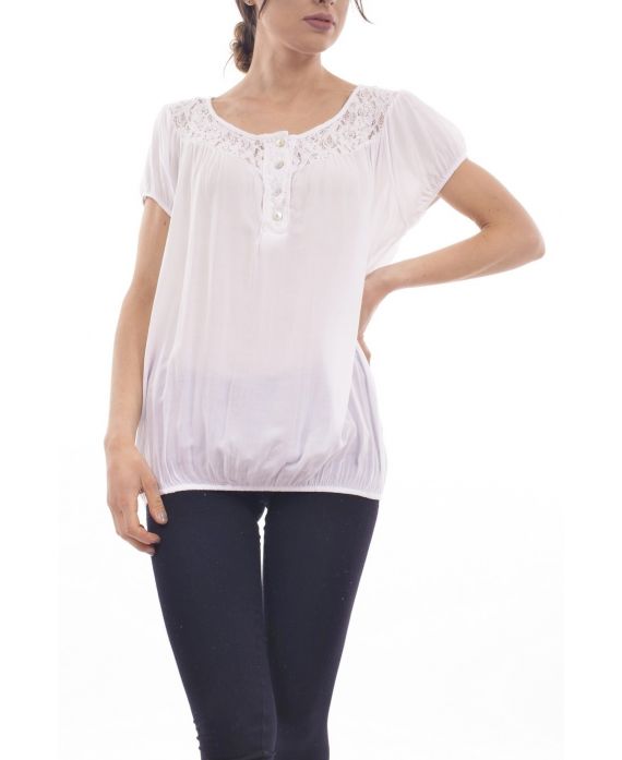 TOP DENTELLE S9245 BLANC
