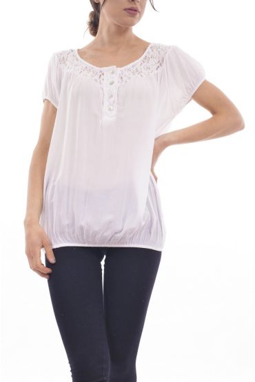 TOP DENTELLE S9245 BLANC