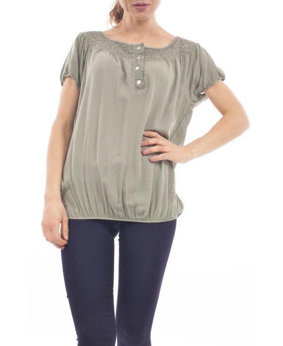 TOP DENTELLE S9245 VERT MILITAIRE