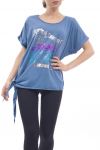 T-SHIRT DRUCKT S9235 BLAU