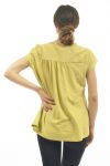 T-SHIRT BRODERIE S9223 VERT ANIS