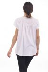 T-SHIRT BRODERIE S9223 BLANC