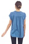 T-SHIRT BRODERIE S9223 BLEU