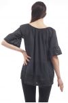 TUNICA in PIZZO S9244 NERO