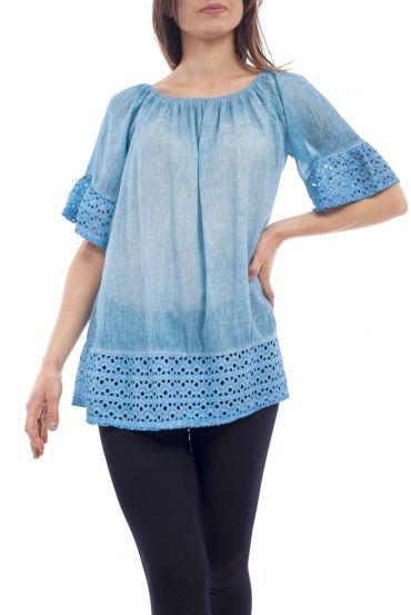 TUNIKA, SPITZE S9244 BLAU