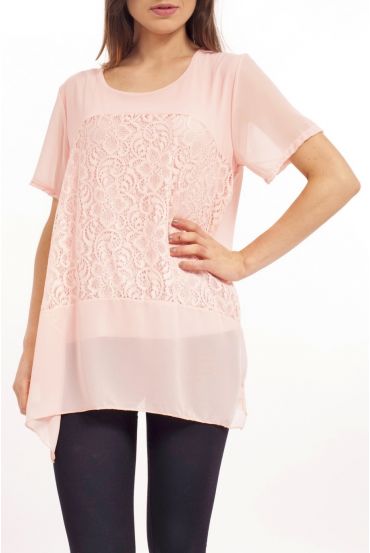 TÚNICA de ENCAJE S9234 ROSA