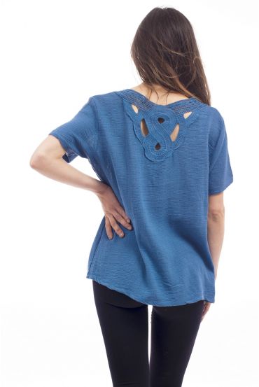 T-SHIRT BACK FANTASY S9218 BLU