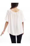 TOP MANCHES DENTELLES S9238 BLANC