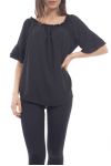 TOP CORTO in PIZZO S9238 NERO