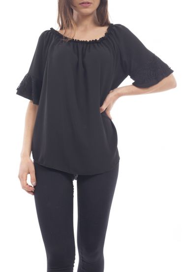 TOP CORTO in PIZZO S9238 NERO