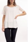 T-SHIRT SPITZE S9240 WEIß