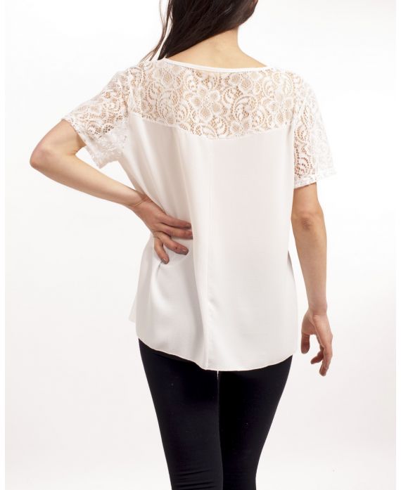 T-SHIRT LACE S9240 WHITE