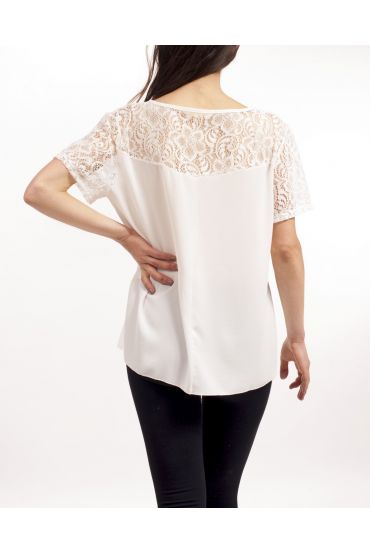 T-SHIRT LACE S9240 WIT