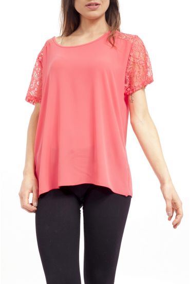 T-SHIRT LACE S9240 KORAAL