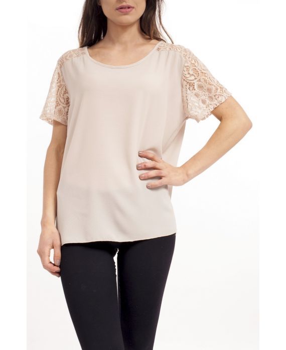 T-SHIRT LACE S9240 BEIGE