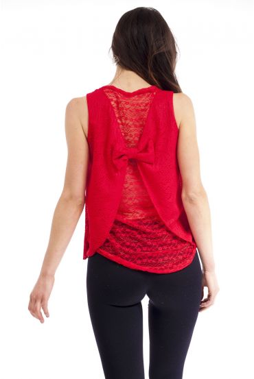 TOP DENTELLE S9251 ROUGE