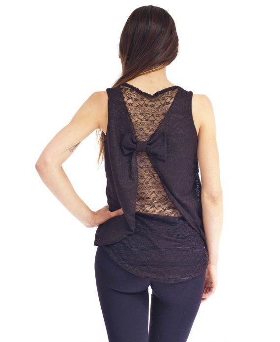 TOP de ENCAJE S9251 NEGRO