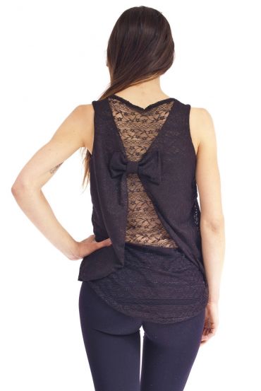 TOP DENTELLE S9251 NOIR