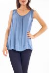 TOP de ENCAJE con ESPALDA S9252 AZUL