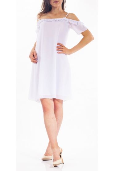 ROBE FLAMENCO S9292 BLANC