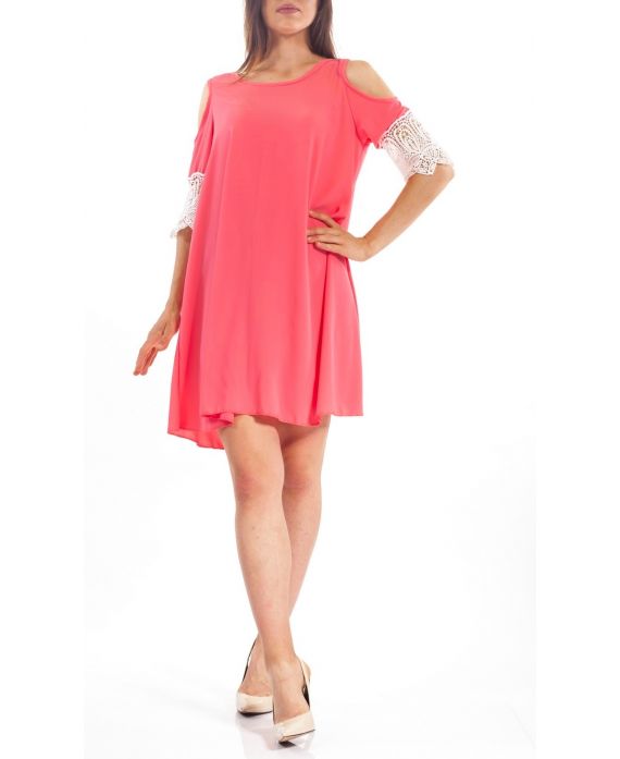 ROBE EPAULES DENUDEES S9285 CORAIL