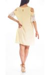 ROBE EPAULES DENUDEES S9285 JAUNE