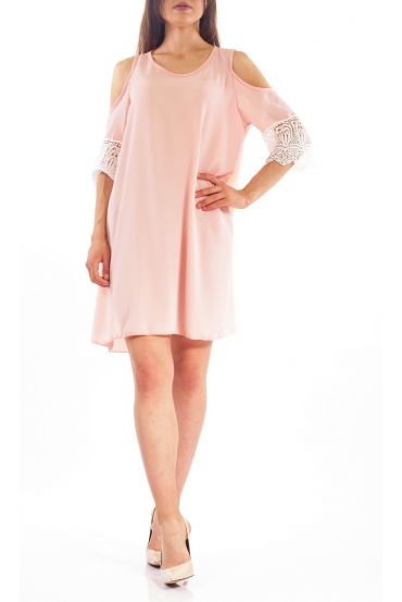 ROBE EPAULES DENUDEES S9285 ROSE