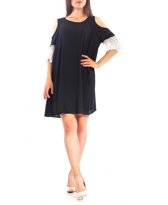ROBE EPAULES DENUDEES S9285 NOIR