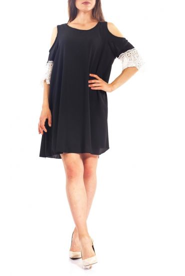 ROBE EPAULES DENUDEES S9285 NOIR